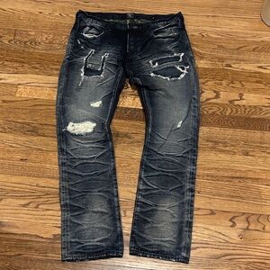 PRPS Distressed Black Jeans for Men 36